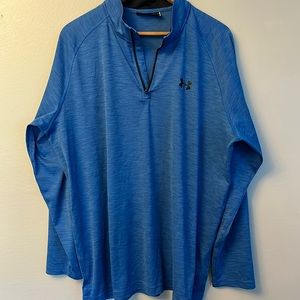 Blue and black under armour quarter zip pullover mens 2xl blue black